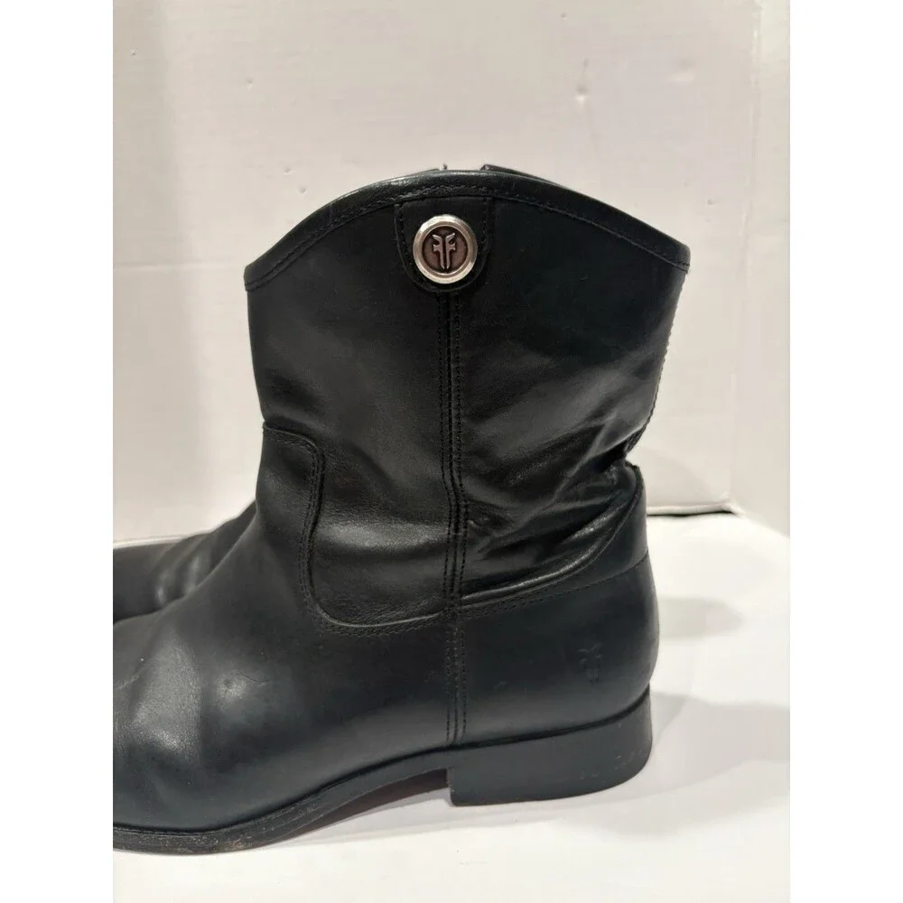 Frye Melissa Women's Size 9 B Black Button Short Black Riding Style 77897 Boots